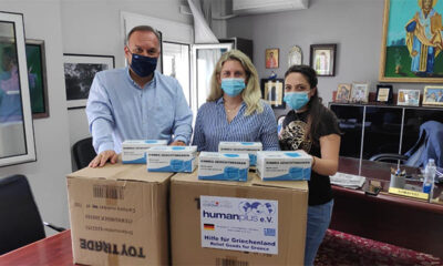 Δωρεά-3000-χειρουργικών-μασκών-από-τη-human-plus-e.v-στον-Δήμο-Θάσου