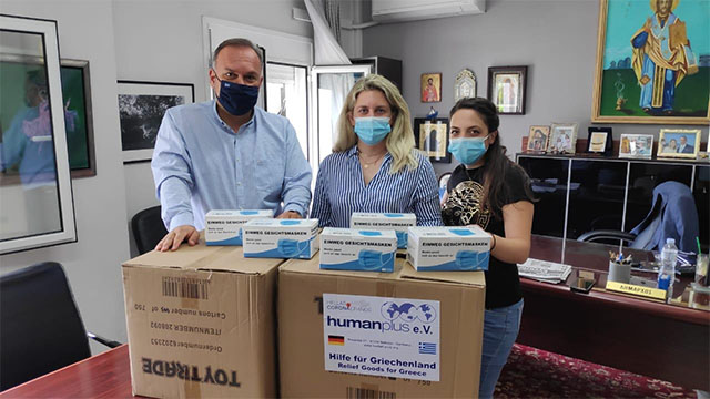 Δωρεά-3000-χειρουργικών-μασκών-από-τη-human-plus-e.v-στον-Δήμο-Θάσου