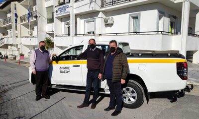 Ένα-καινούργιο-διπλοκάμπινο-ημιφορτηγού-(pick-up)-παρέλαβε-ο-Δήμος-Θάσου