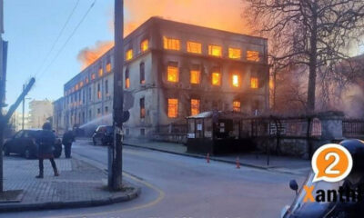 Πυρκαγιά-σε-εγκαταλελειμμένη-καπναποθήκη-στο-κέντρο-της-Ξάνθης