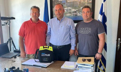 Διάθεση-αυτόματου-απινιδωτή-στο-Δημοτικό-Λιμενικό-Ταμείο-Θάσου