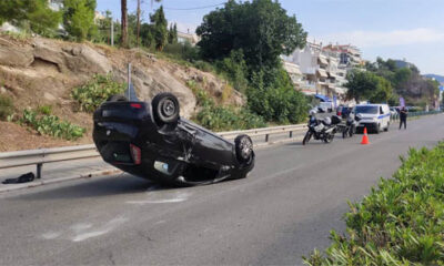 Καβάλα:-Ανατράπηκε-αυτοκίνητο-στην-Καλαμίτσα