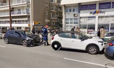 Καραμπόλα-στη-διάβαση-της-Ραψάνης-στην-Καβάλα-–-Καπνοί-από-όχημα,-αλλά-χωρίς-ζημιές